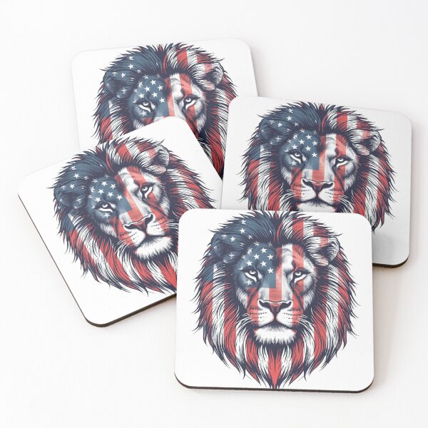 Item preview, Patriotic American Flag with Lion designed and sold by Bobigreg.