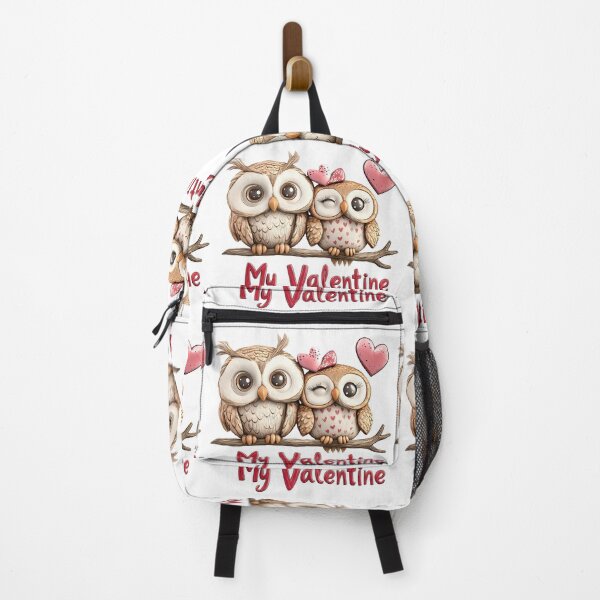 Item preview, My Valentine Owl Couple Saint Valentine's Day - Cute Kawaii Owl Love Art Print designed and sold by DesignArtist.ia.