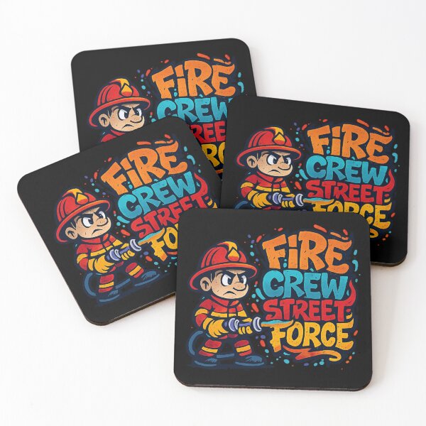 Item preview, Graffiti Firefighter Street Art - FIRE CREW STREET FORCE designed and sold by MKreative Studio.