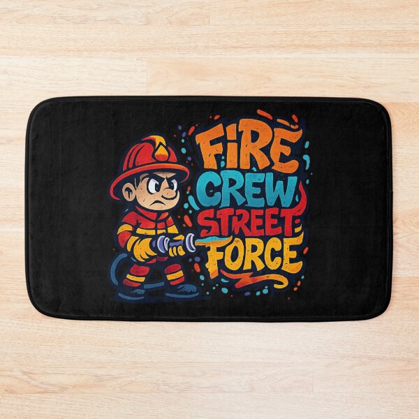 Item preview, Graffiti Firefighter Street Art - FIRE CREW STREET FORCE designed and sold by MKreative Studio.