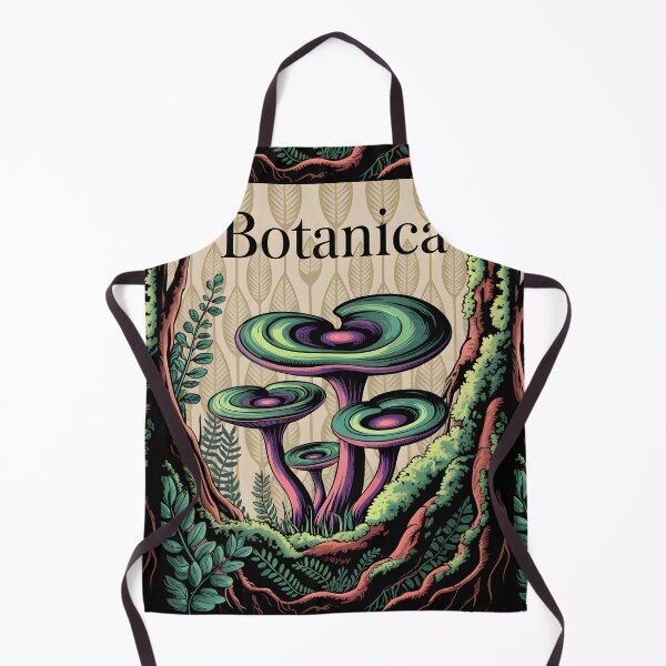 Item preview, Mushrooms with Botanica text designed and sold by RaBeNature.