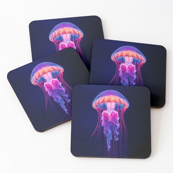 Item preview, Neon Bioluminescent Jellyfish – Futuristic Ocean Digital Art designed and sold by Kavya Art.