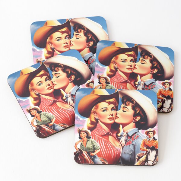 Item preview, Retro Love Cowgirls designed and sold by PulpVintage.