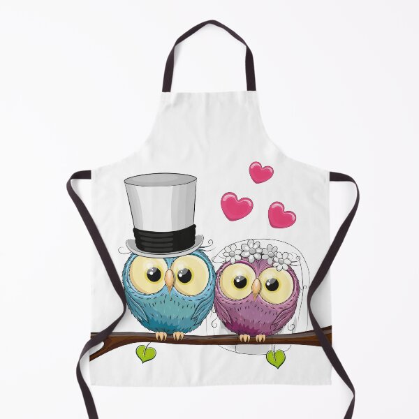 Item preview, Bride Groom Owl Couple Saint Valentine's Day - Cute Kawaii Wedding Love Art Print designed and sold by DesignArtist.ia.