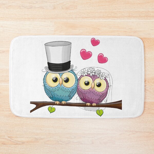 Item preview, Bride Groom Owl Couple Saint Valentine's Day - Cute Kawaii Wedding Love Art Print designed and sold by DesignArtist.ia.