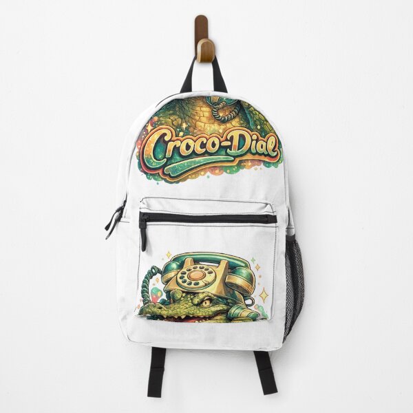 Item preview, Croco-Dial Cute Pun – Funny Crocodile Vintage Telephone Illustration | Retro Animal Humor Art designed and sold by StrayaDesign.