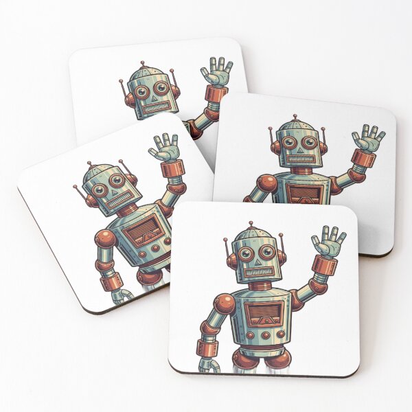 Item preview,  Anthropomorphic robot enjoying a picnic in a garden designed and sold by VerizalShop.
