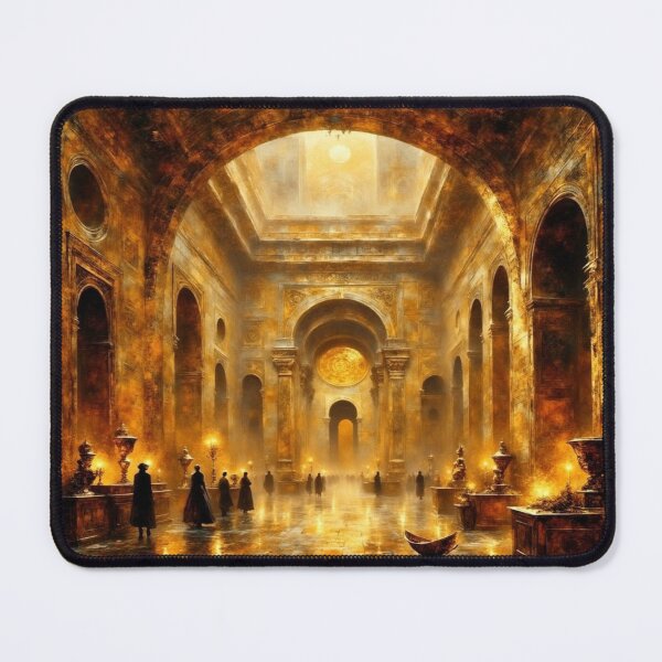 Item preview, Golden Brown Desert Temple in Warm Beige Light and Ancient Dream Atmosphere designed and sold by FotoworldEdel.