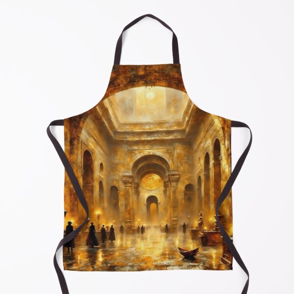Item preview, Golden Brown Desert Temple in Warm Beige Light and Ancient Dream Atmosphere designed and sold by FotoworldEdel.