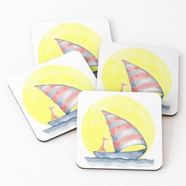 Item preview, Little Fox Sailing Under the Full Moon designed and sold by NalayakNobita.