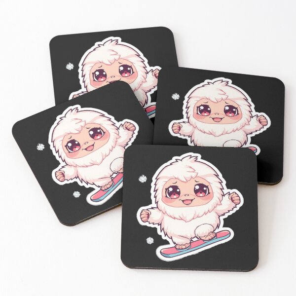 Item preview, Kawaii Baby Yeti Snowboard – Cute Chibi Winter Monster designed and sold by LintonGriffin.