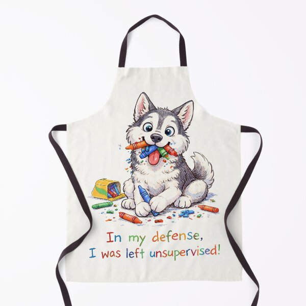 Item preview, In My Defense, I Was Left Unsupervised - Husky Dog Eats Crayons designed and sold by nikkolaus.