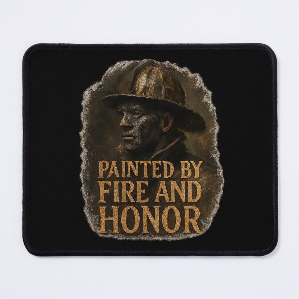 Item preview, Painted by Fire and Honor - Dramatic Firefighter Portrait designed and sold by MKreative Studio.