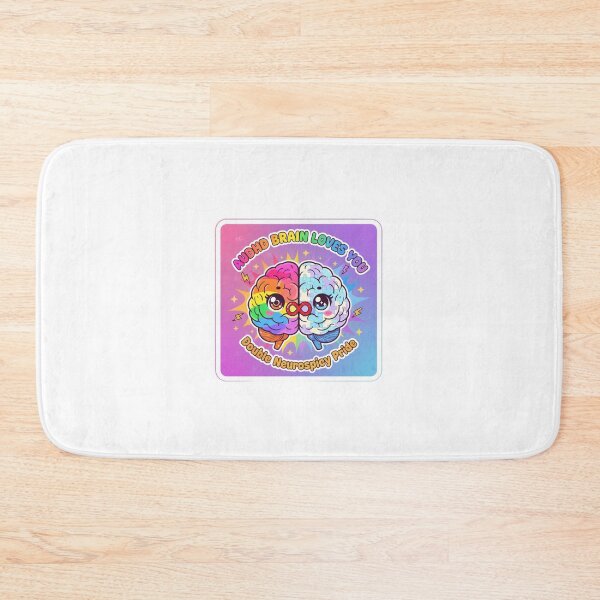 Item preview, AuDHD Brain Loves You Double Neurospicy Pride Sticker designed and sold by OrikuStudio.
