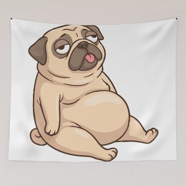 Item preview, Existing Is Exhausting Funny Lazy Pug Sitting designed and sold by Petzzz.