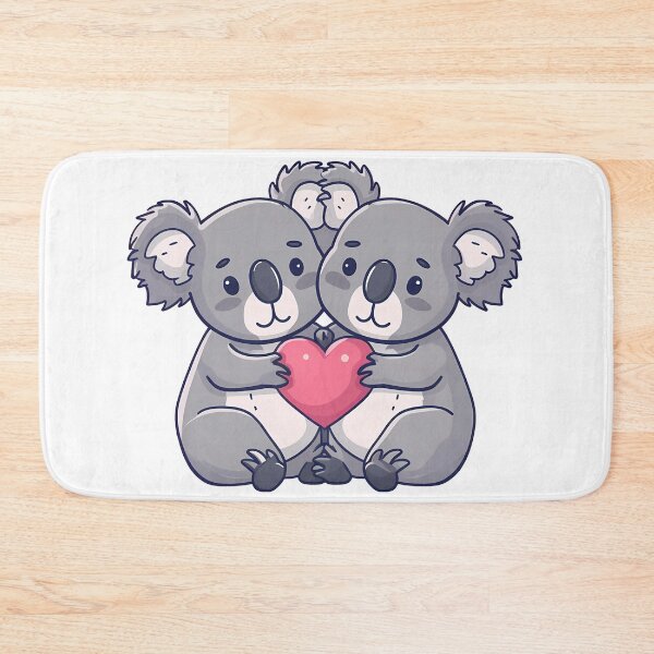 Item preview, Koala Family Hugging Heart Saint Valentine's Day - Cute Kawaii Koala Love Art Print designed and sold by DesignArtist.ia.