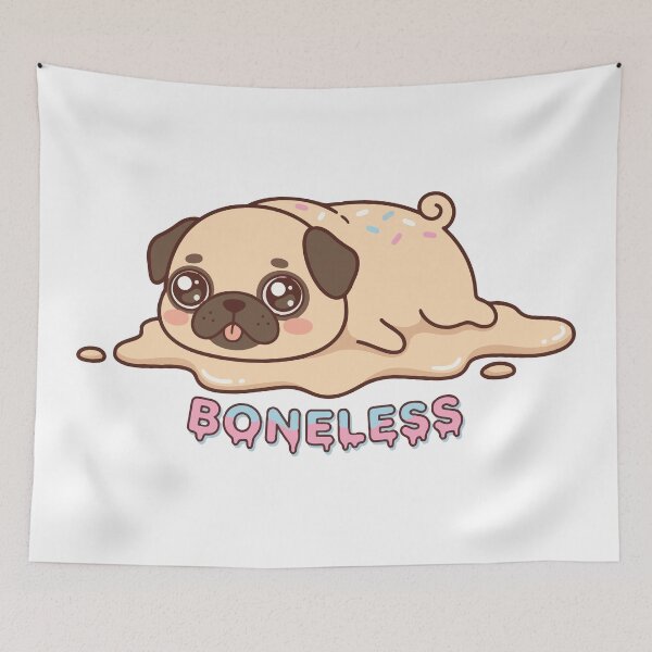 Item preview, Boneless Pug Melting Dog Liquid Art designed and sold by Petzzz.