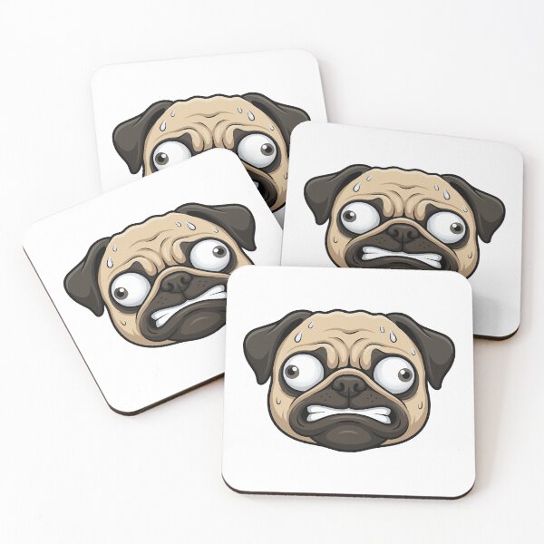Item preview, Internal Screaming Anxious Pug Face Meme designed and sold by Petzzz.
