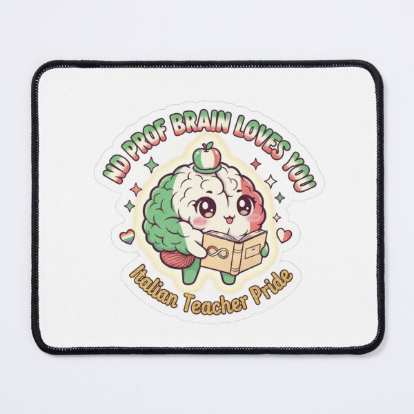 Item preview, ND Prof Brain Loves You Italian Teacher Pride Sticker designed and sold by OrikuStudio.