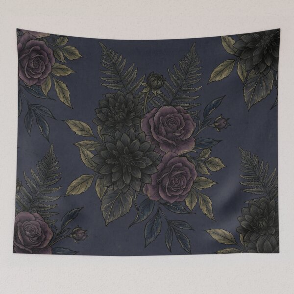 Item preview, Dark Floral Art designed and sold by Nice Vibes Prints.