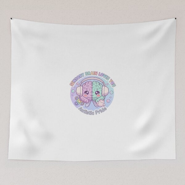 Item preview, Sensory Brain Loves You Autistic Pride Sticker designed and sold by OrikuStudio.