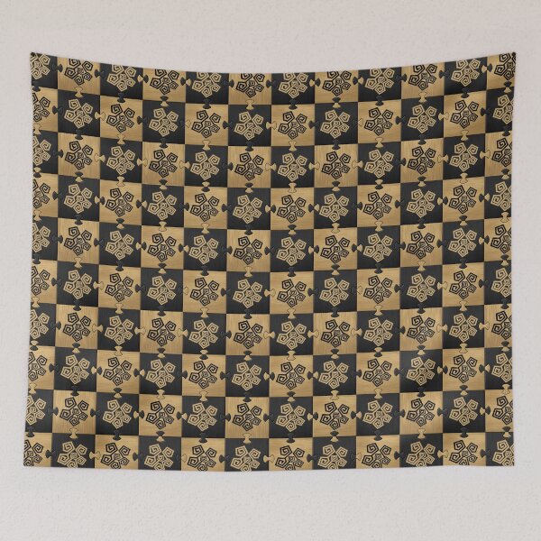 Item preview, Gold Black Puzzle Checkerboard Pattern - Luxury Geometric Design designed and sold by Italian Ink Studio.
