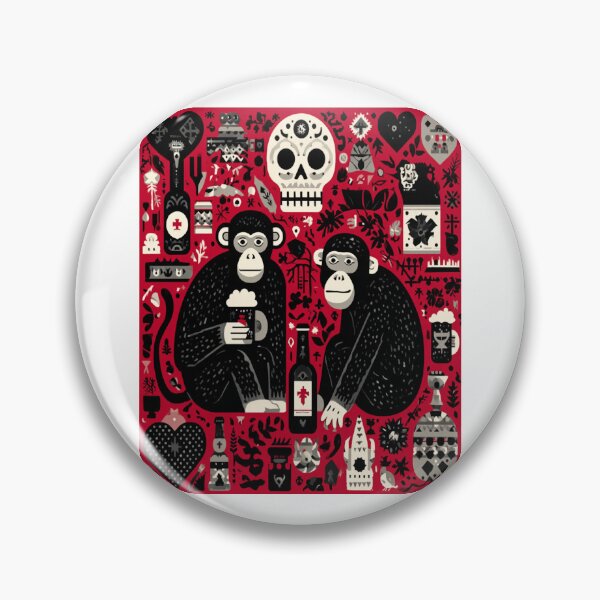 Item preview, Barrel of Monkeys in Love – Abstract Beer & Heart Icon Art designed and sold by Ignorant-Artist.