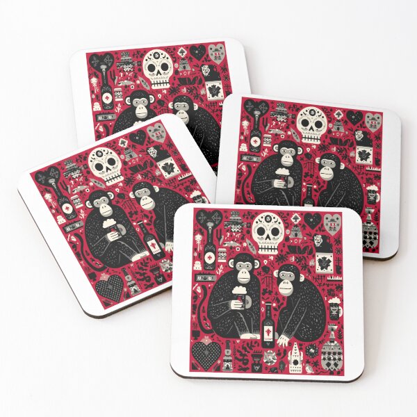 Item preview, Barrel of Monkeys in Love – Abstract Beer & Heart Icon Art designed and sold by Ignorant-Artist.