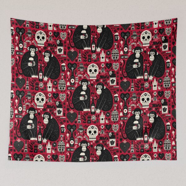 Item preview, Barrel of Monkeys in Love – Abstract Beer & Heart Icon Art designed and sold by Ignorant-Artist.