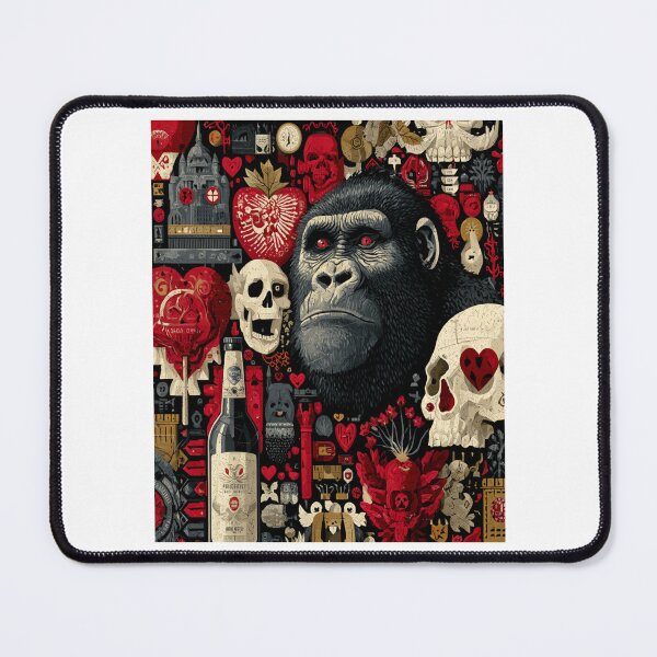 Item preview, Ape Spirits – Abstract Hearts & Liquor Icon Art designed and sold by Ignorant-Artist.