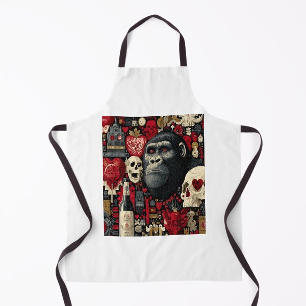 Item preview, Ape Spirits – Abstract Hearts & Liquor Icon Art designed and sold by Ignorant-Artist.