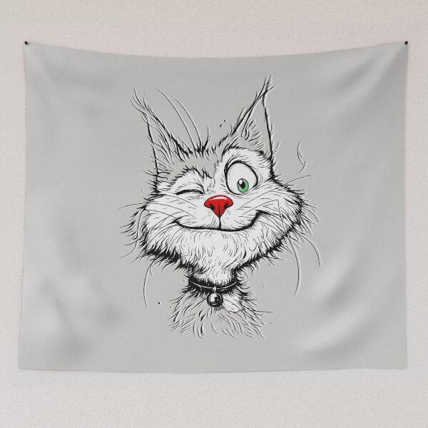 Item preview, Funny Cat black and white minimalist art  designed and sold by Natart1004.