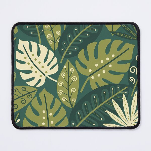 Item preview, Monstera Tropical Botanic Pattern - Scandinavian Folk Art by heidiannemorris © designed and sold by FOLK ART FUSION by heidiannemorris.