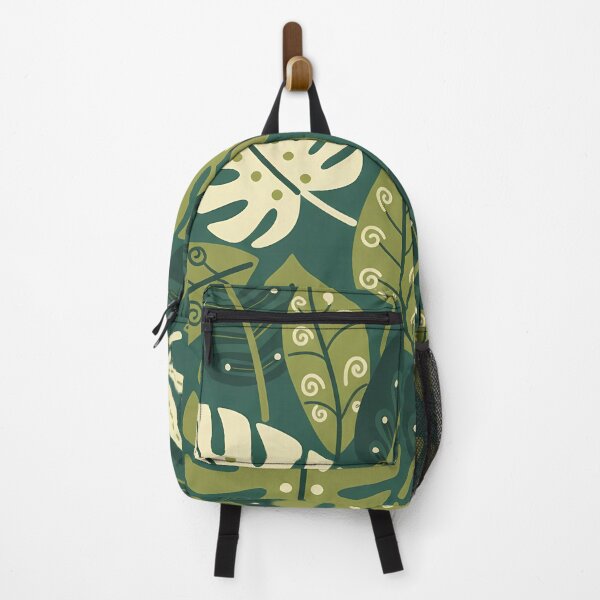 Item preview, Monstera Tropical Botanic Pattern - Scandinavian Folk Art by heidiannemorris © designed and sold by FOLK ART FUSION by heidiannemorris.