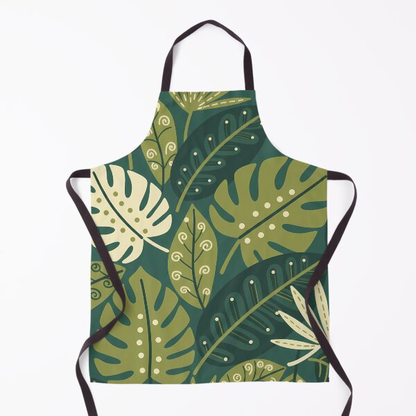 Item preview, Monstera Tropical Botanic Pattern - Scandinavian Folk Art by heidiannemorris © designed and sold by FOLK ART FUSION by heidiannemorris.