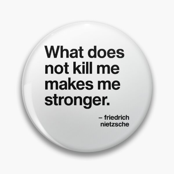 Item preview, Makes Me Stronger – Nietzsche Philosophy (Black Font) designed and sold by TshirtsLabs.