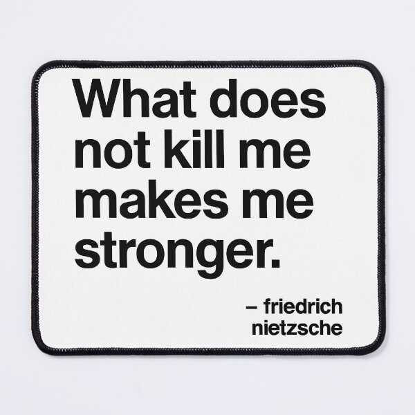 Item preview, Makes Me Stronger – Nietzsche Philosophy (Black Font) designed and sold by TshirtsLabs.