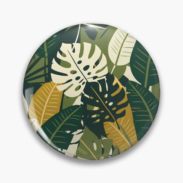 Item preview, Monstera Tropical Botanic Pattern - Scandinavian Folk Art by heidiannemorris © designed and sold by FOLK ART FUSION by heidiannemorris.
