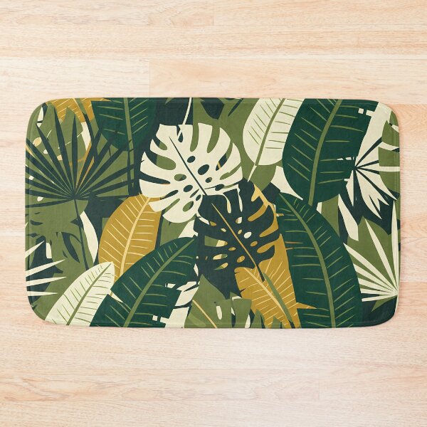 Item preview, Monstera Tropical Botanic Pattern - Scandinavian Folk Art by heidiannemorris © designed and sold by FOLK ART FUSION by heidiannemorris.
