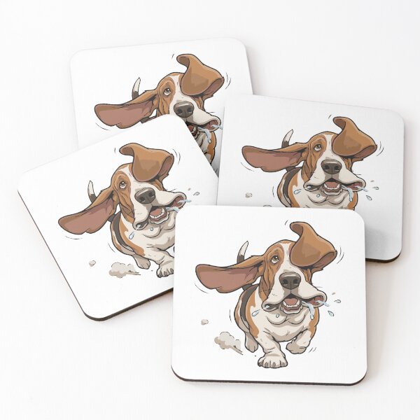 Item preview, Majestic Running Basset Hound Flying Ears designed and sold by Petzzz.