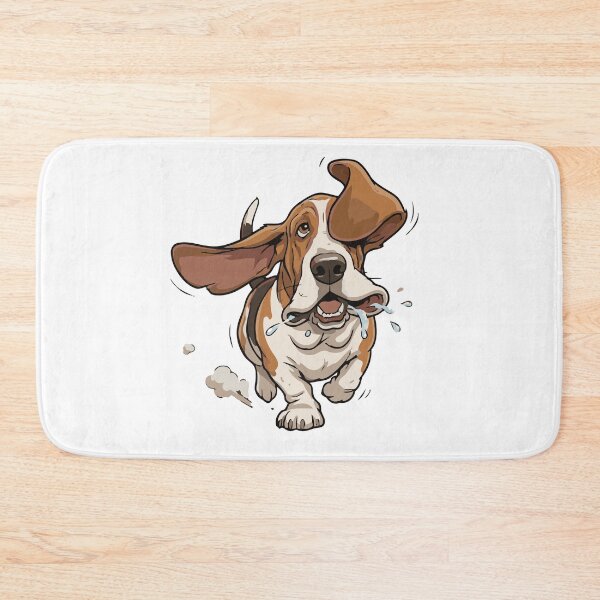Item preview, Majestic Running Basset Hound Flying Ears designed and sold by Petzzz.