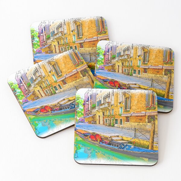 Item preview, Venetian landscape watercolor painting designed and sold by LOVEARTDESIGN.