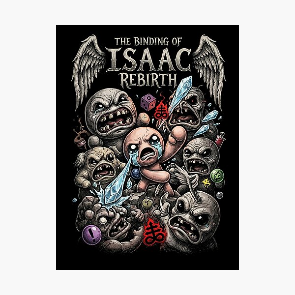 Item preview, The Binding of Isaac Pixel Roguelike Tribute designed and sold by Senpaiwaves.