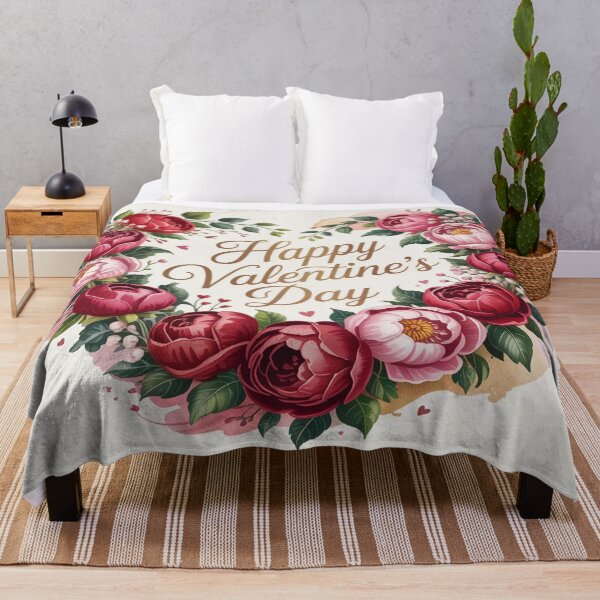 Item preview, Happy Valentine's Day Floral Heart Wreath – Romantic Peony Design designed and sold by Midnight Veil Designs.
