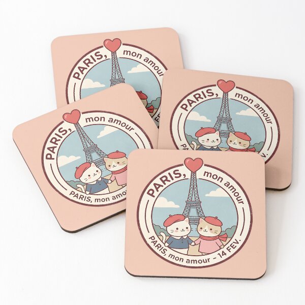 Item preview, Paris Mon Amour - Cute Valentine Cats 14 fev. designed and sold by CuteKats.
