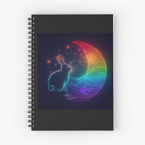 Item preview, Rainbow Moon Rabbit designed and sold by RizziesDesign.