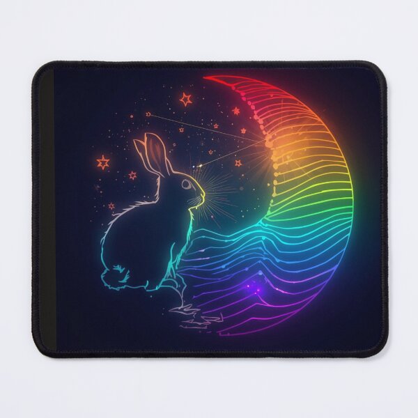 Item preview, Rainbow Moon Rabbit designed and sold by RizziesDesign.