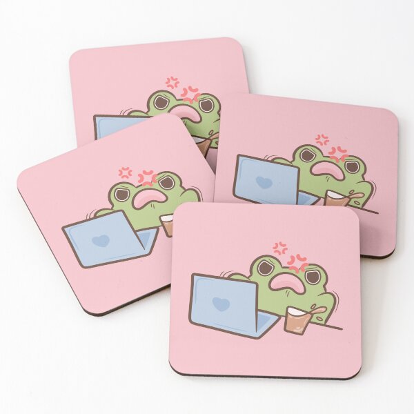 Item preview, cute kawaii angry frog  designed and sold by kaybowzie.