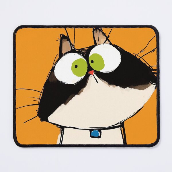 Item preview, Tuxedo cat / Bicolor cat with emerald green eyes designed and sold by 516 Studio.