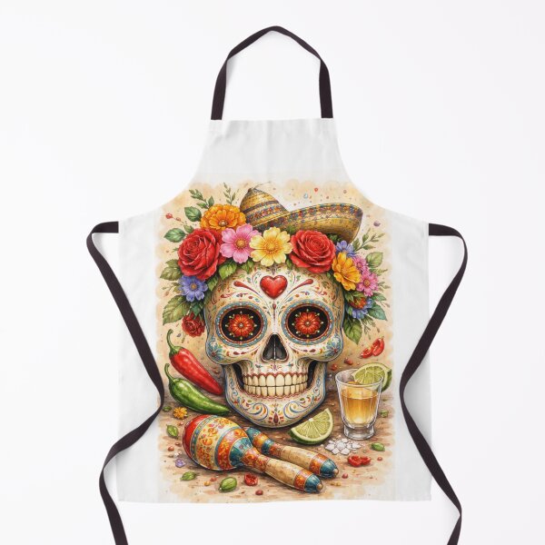 Item preview, Mexican fiesta party time florwers tequlia  designed and sold by ArtBlueCloud.